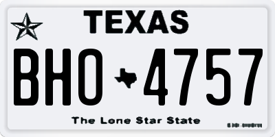 TX license plate BHO4757