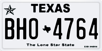 TX license plate BHO4764
