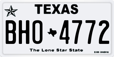 TX license plate BHO4772