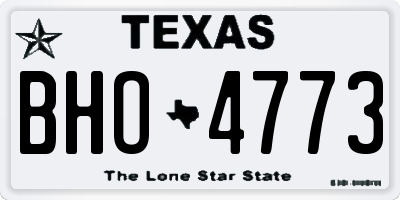 TX license plate BHO4773