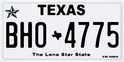 TX license plate BHO4775