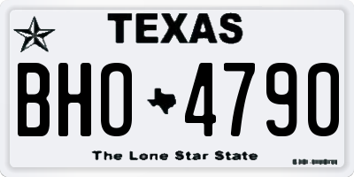 TX license plate BHO4790