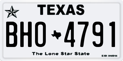 TX license plate BHO4791