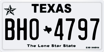 TX license plate BHO4797