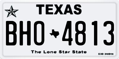 TX license plate BHO4813
