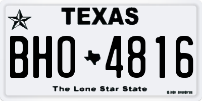 TX license plate BHO4816