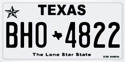 TX license plate BHO4822