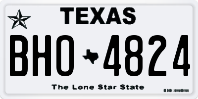 TX license plate BHO4824