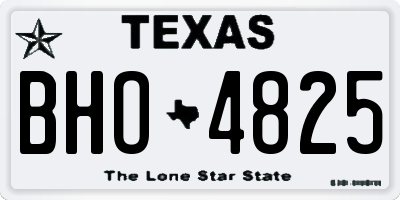 TX license plate BHO4825