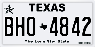 TX license plate BHO4842