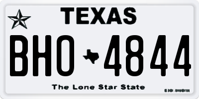 TX license plate BHO4844