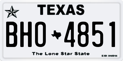 TX license plate BHO4851