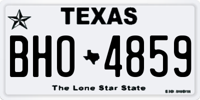 TX license plate BHO4859