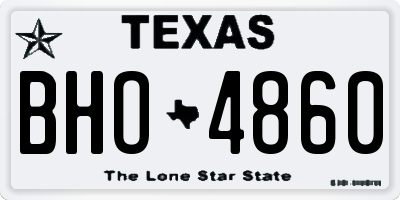 TX license plate BHO4860