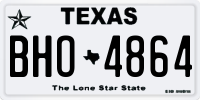 TX license plate BHO4864