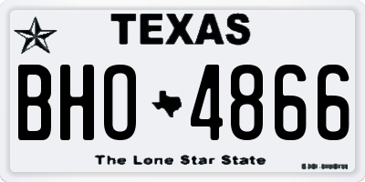 TX license plate BHO4866
