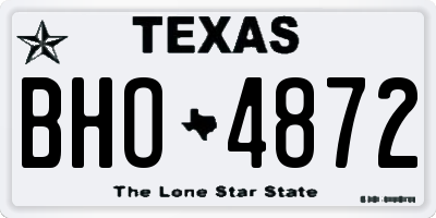 TX license plate BHO4872