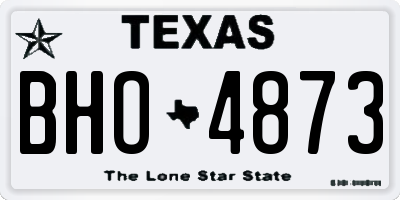 TX license plate BHO4873