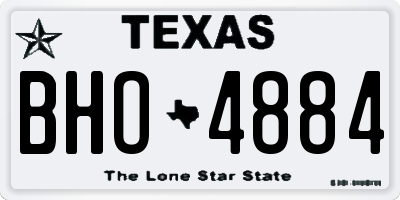 TX license plate BHO4884