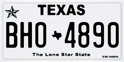 TX license plate BHO4890
