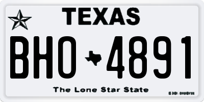 TX license plate BHO4891
