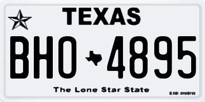 TX license plate BHO4895