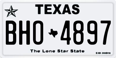 TX license plate BHO4897