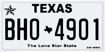 TX license plate BHO4901