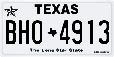 TX license plate BHO4913