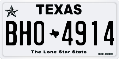 TX license plate BHO4914