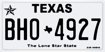TX license plate BHO4927