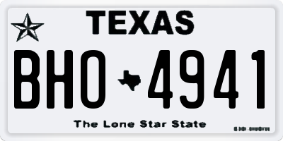 TX license plate BHO4941