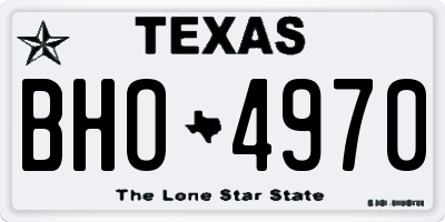 TX license plate BHO4970