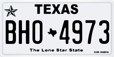 TX license plate BHO4973