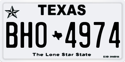 TX license plate BHO4974