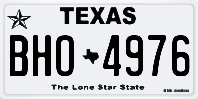 TX license plate BHO4976