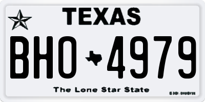 TX license plate BHO4979