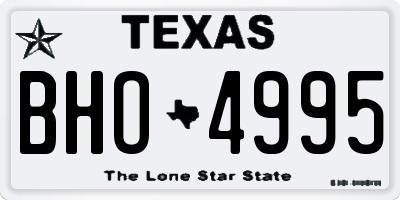 TX license plate BHO4995