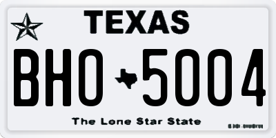 TX license plate BHO5004
