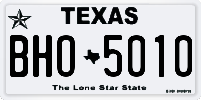 TX license plate BHO5010