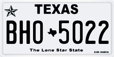 TX license plate BHO5022