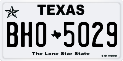 TX license plate BHO5029