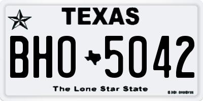 TX license plate BHO5042