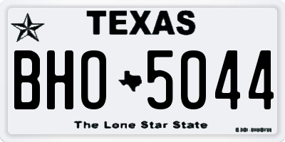 TX license plate BHO5044