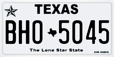 TX license plate BHO5045