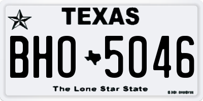 TX license plate BHO5046