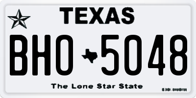 TX license plate BHO5048