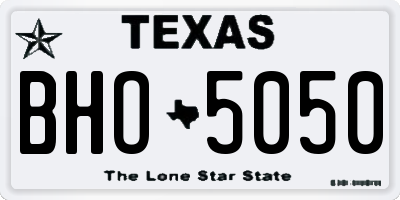 TX license plate BHO5050