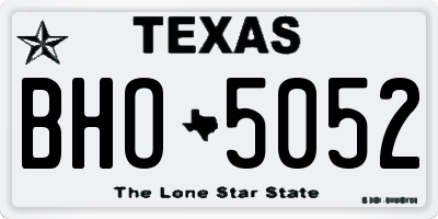 TX license plate BHO5052