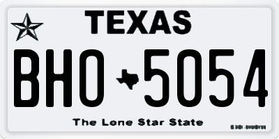 TX license plate BHO5054